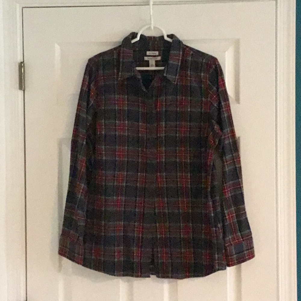 NWT LL Bean flannel button down shirt